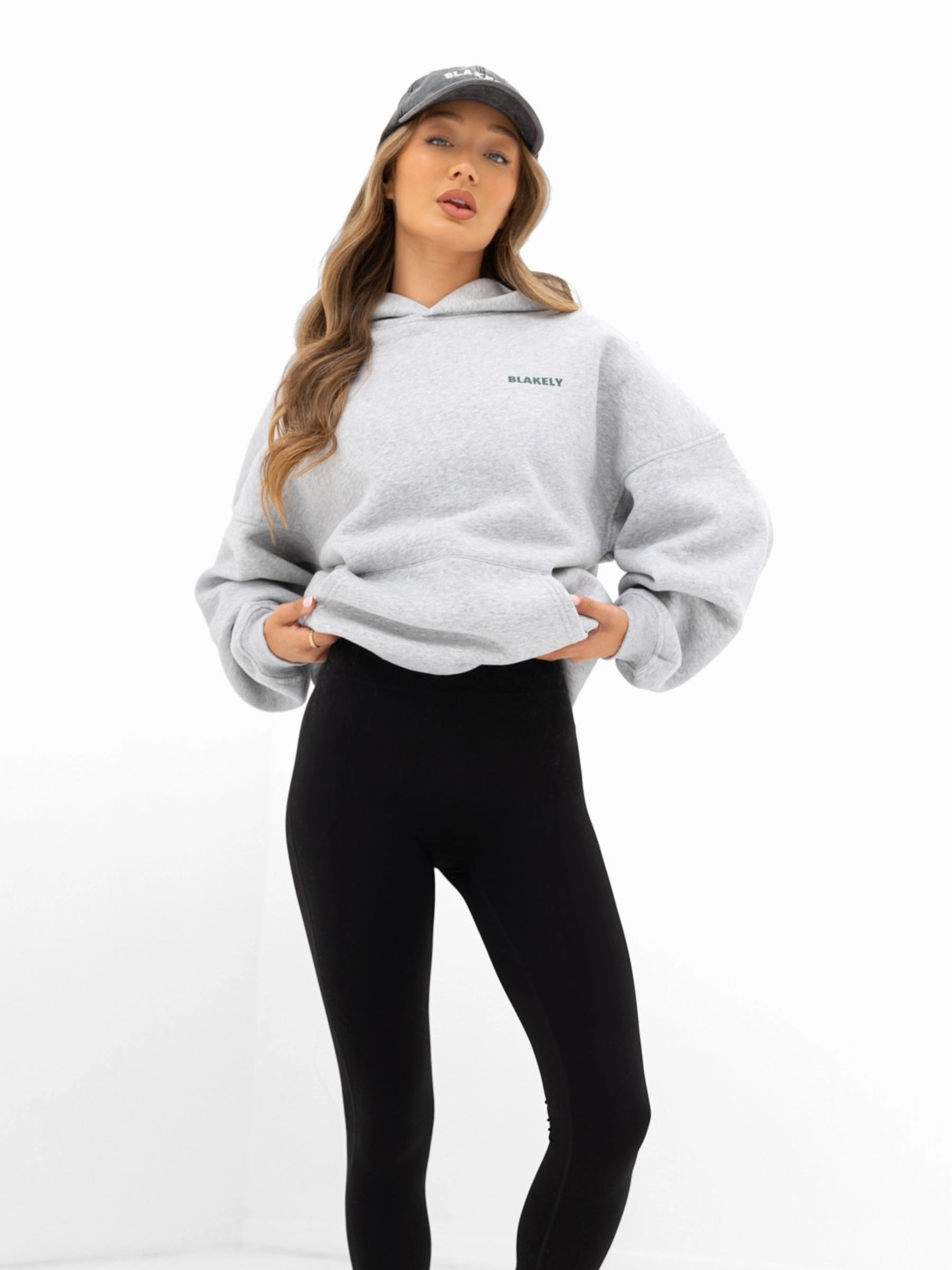 Amelie Oversized Hoodie - Marl Grey Street Day Winter Fashion