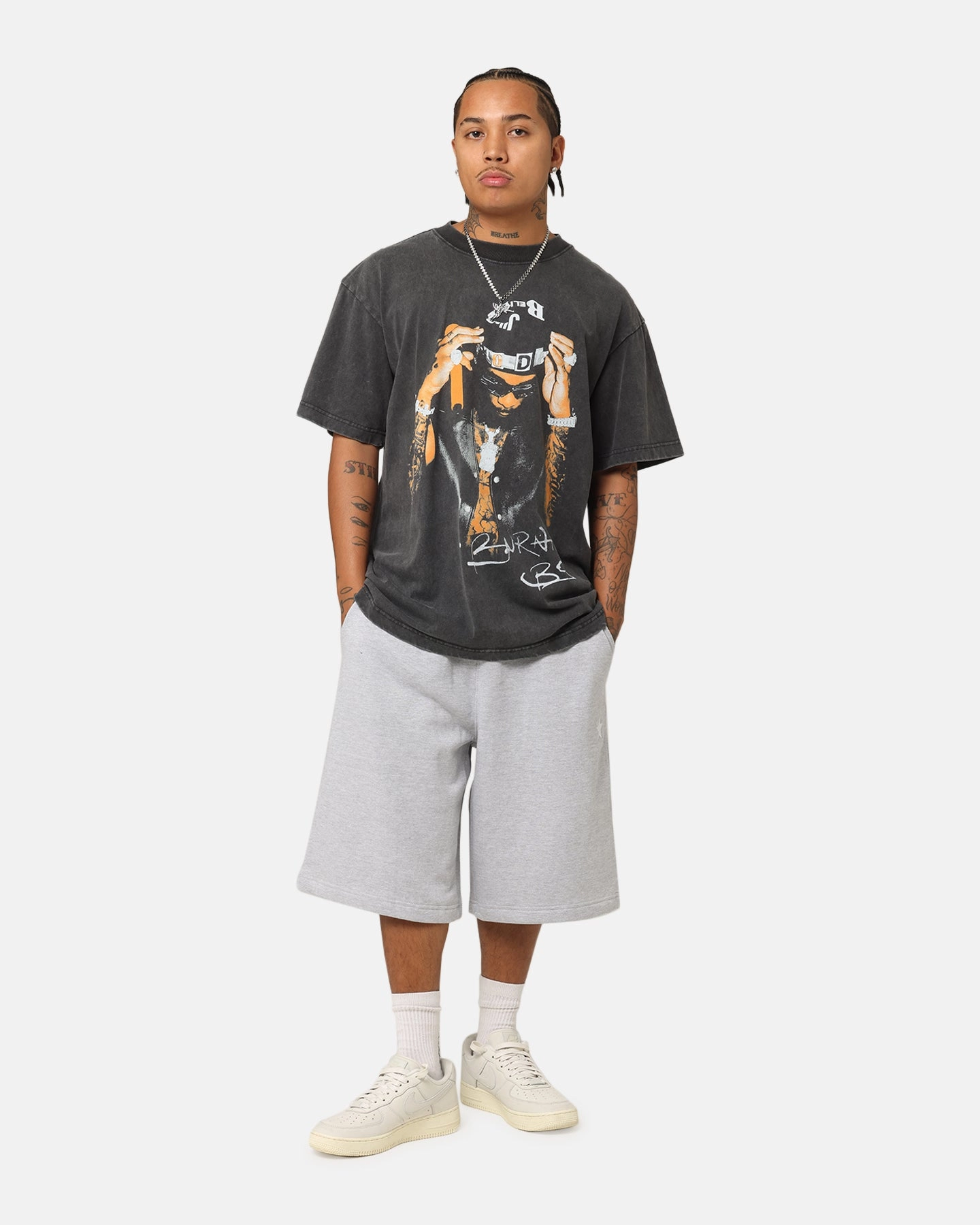 Warner Music Burna Boy T-Shirt Black Lightweight Blouse