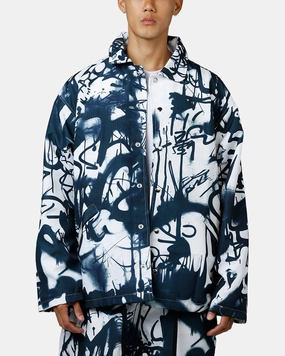 Effortless Comfort MNML Graffiti Coach Jacket Black/White