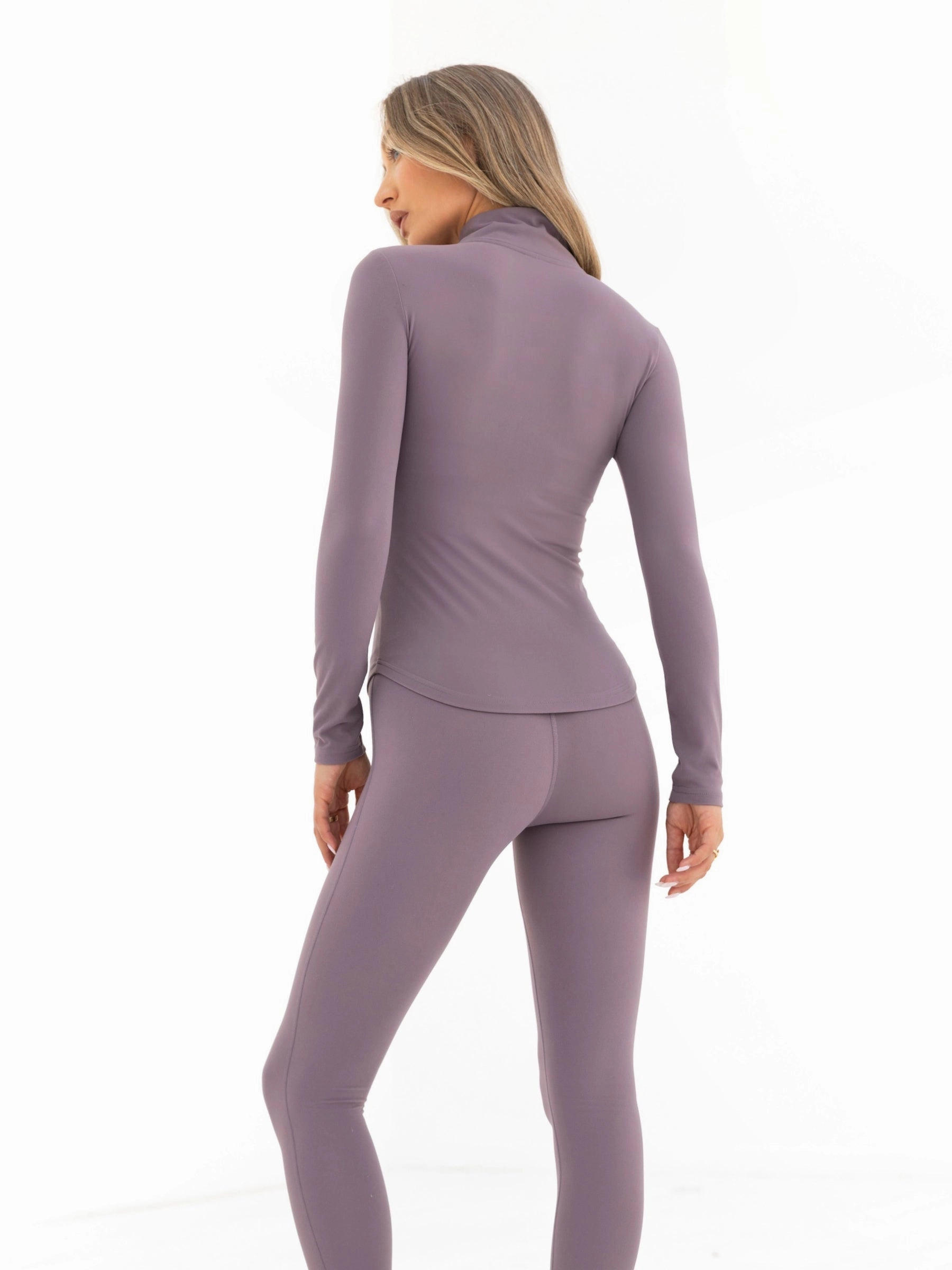 Ultimate Full Zip Jacket - Grape Button Fastenings Compact Fit Look