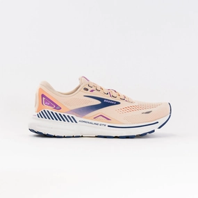 Brooks Adrenaline GTS 23 (Women??s) - Apricot/Estate Blue/Orchid Non Marking Sole casual running shoes