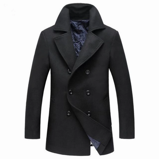Waist String West Louis? Slim Long Section Business Overcoat