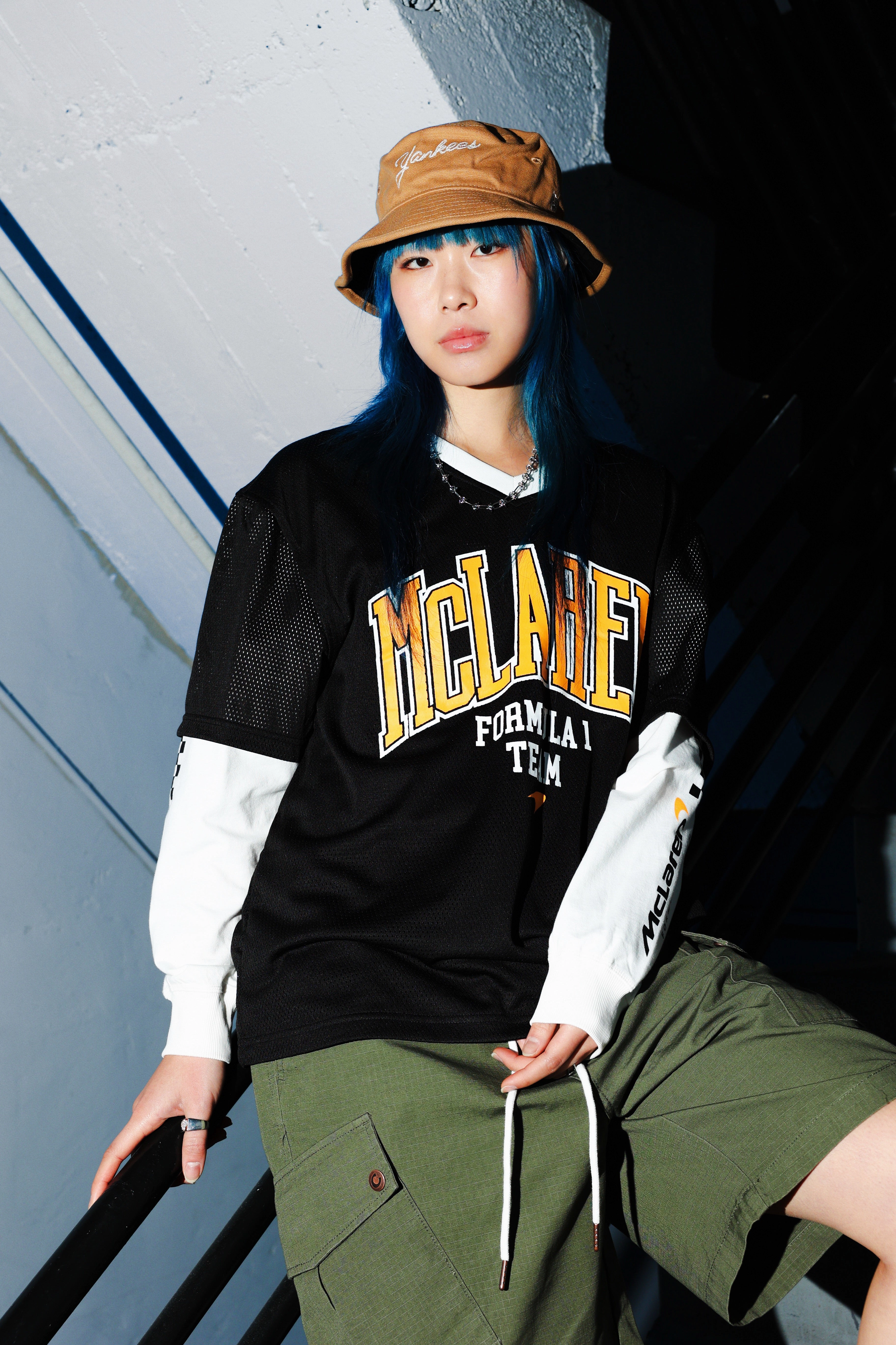 We Are The Wild Collective X Women's Mclaren 'Vegas Grad Prix 2024' Mesh Long Sleeve Jersey Black Soft Pullover