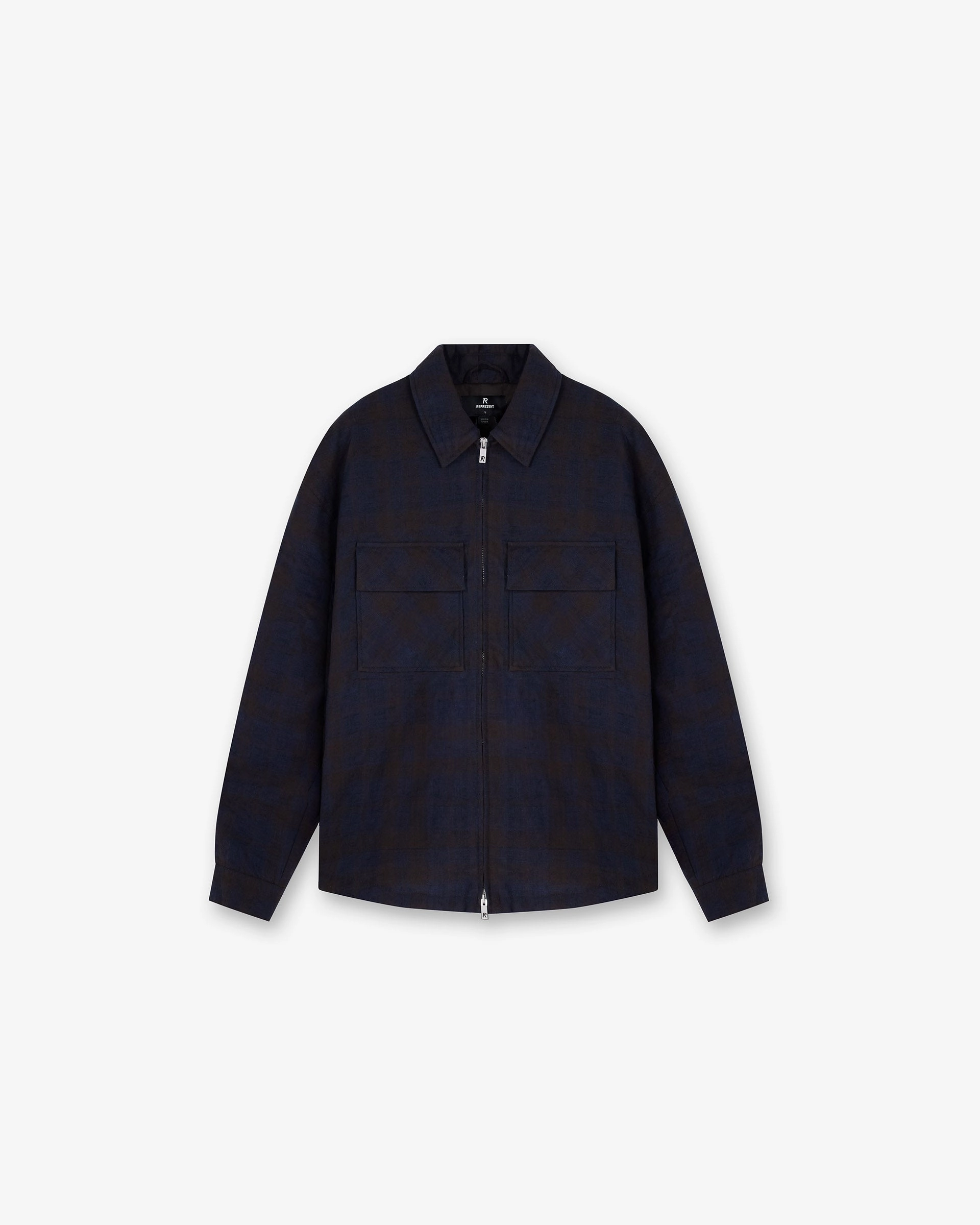 Evening Elegance Wadded Zip Overshirt - Midnight Navy