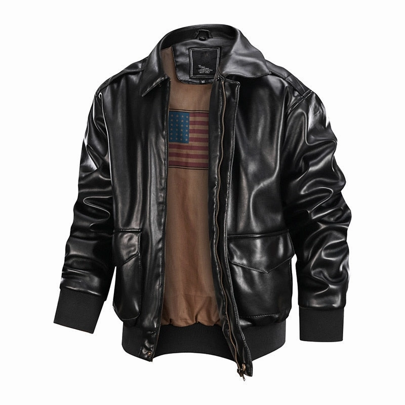 West Louis? American Soft Air Force Pilot Leather Jacket Soft Texture