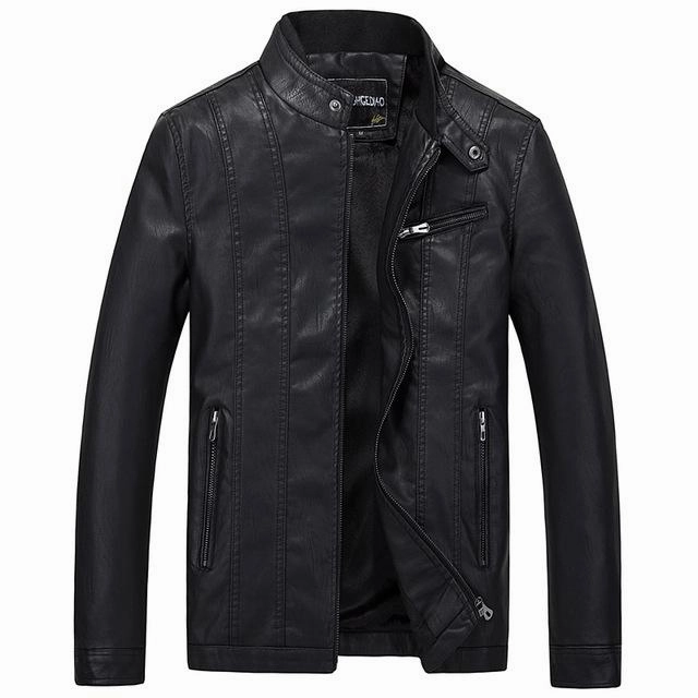SlipResistantFastenings West Louis? Biker Style Slim Fit PU Leather Jacket