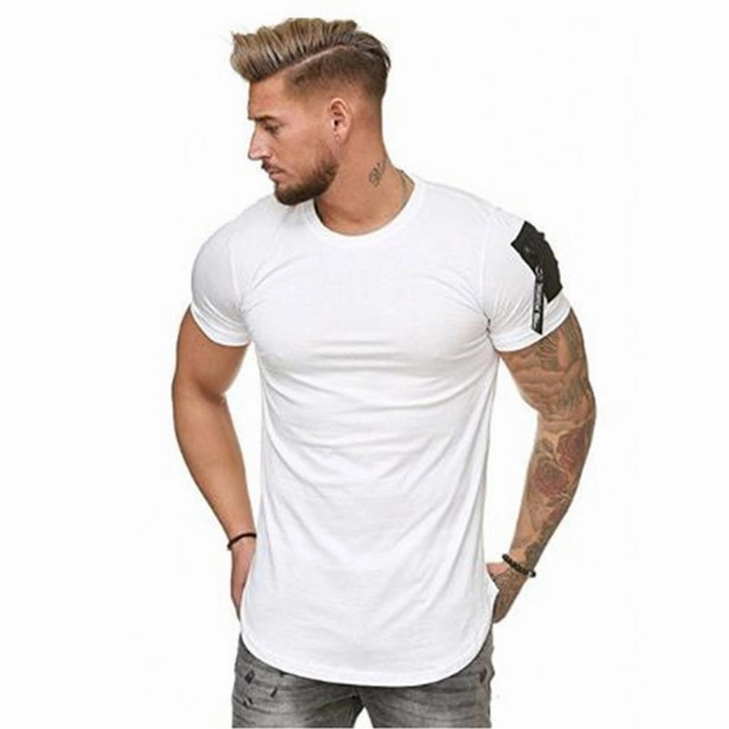 Affordable accessibility West Louis? Brand Zipper On Shoulder T-shirt