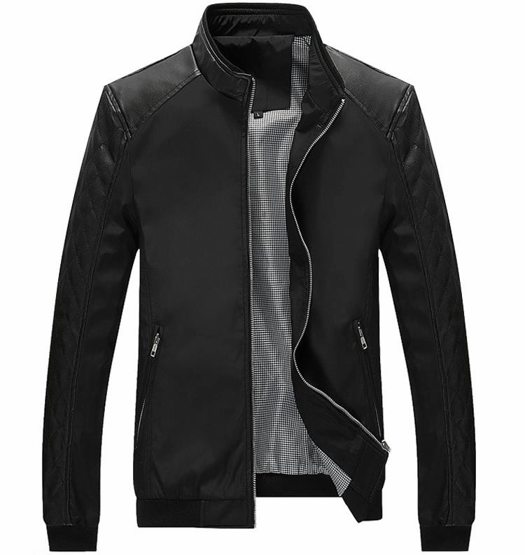 Bonded Collars West Louis? Business PU Leather Slim Jacket