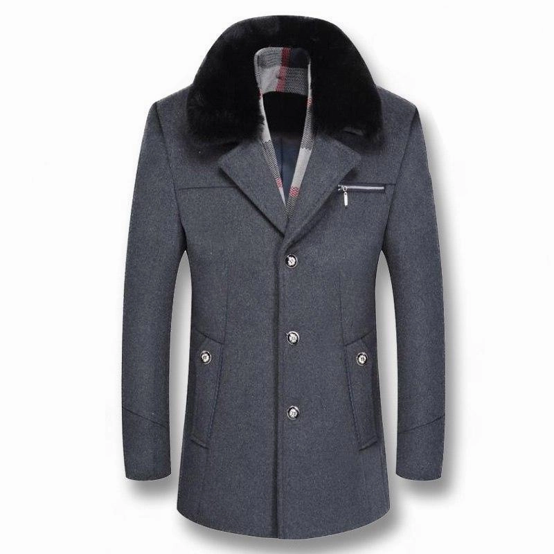 Ergonomic Seams Odor control West Louis? Business Woolen Coat