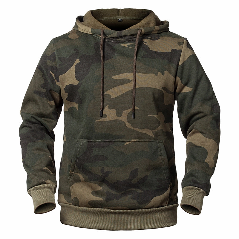 West Louis? Camouflage Military Fleece Hoodie Durable Zipper