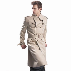 Taped Seam Construction Neutral Tones West Louis? Classic Double Breasted Overcoat