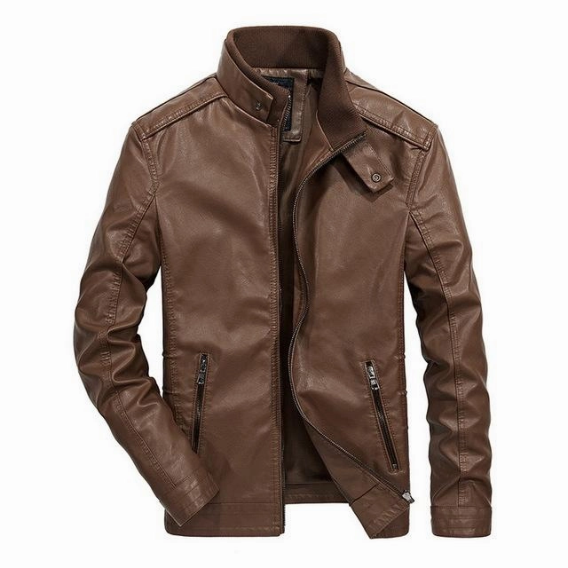 Double Layered West Louis? Classical Motorcycle Men Leather Jacket
