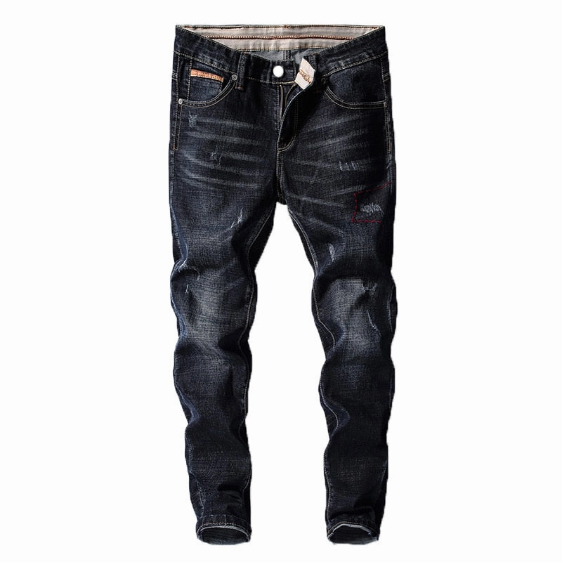 Smooth Comfort West Louis? Fashion Slim Fit Cowboy Style Denim Jeans