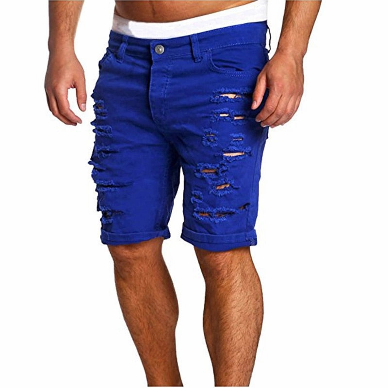 poolside gear West Louis? Hole Zipper Fly Mid Waist Shorts