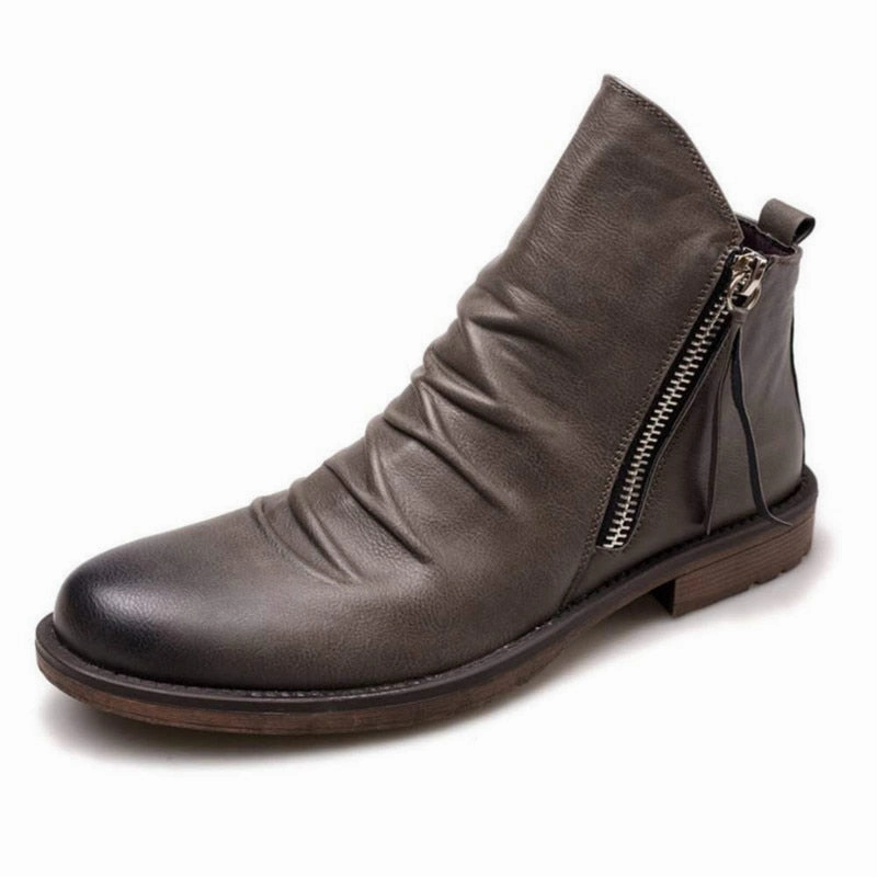 mud proof West Louis? Leather High-Top Tassel Zip PU Leather Boots