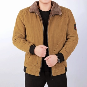 West Louis? Leisure Turn-Lapel Jacket AbrasionResistantEdging