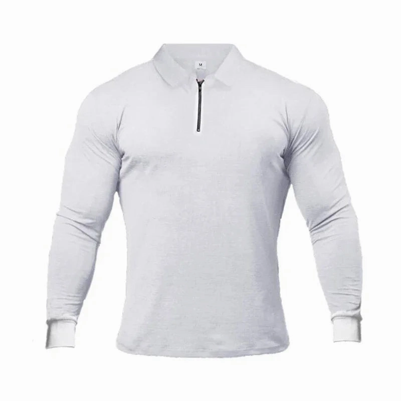 Circular Knit Construction West Louis? Long Sleeve Men Cotton Casual Golf Shirts