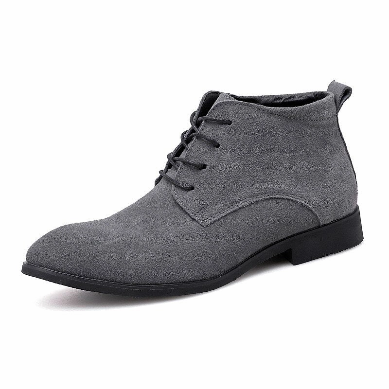 West Louis? Luxury Business-Men Suede Leather Chukka Boots Ventilated