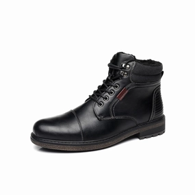 Comfortable Touch Minimal Silhouette West Louis? Men Anti-Slip Warm Leather Winter Boots