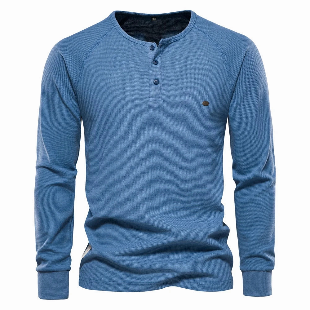 West Louis? Men Long Sleeve Basic Breathable Pullover Shirt Soft Knit