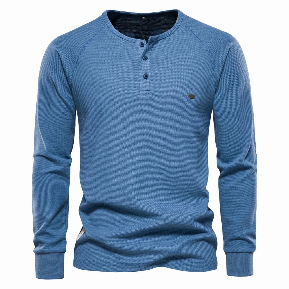 Soft and Relaxed West Louis? Men Long Sleeve Basic Breathable Pullover Shirt