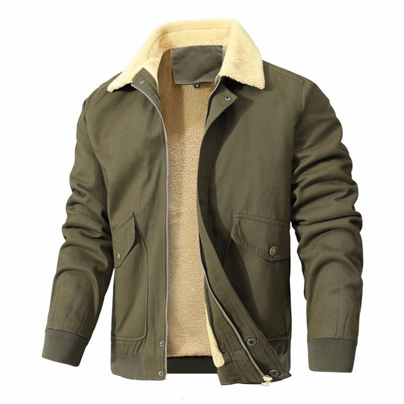 Versatile Layering Weight West Louis? Men Tactical Style Fleece Bomber Jacket