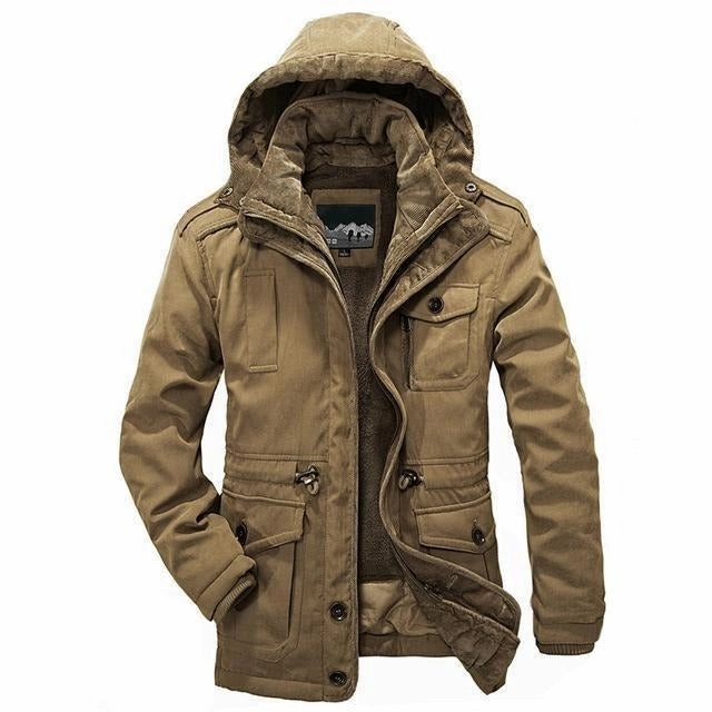 West Louis? Men Warm Heavy Wool Parka Anytime Outer Fit