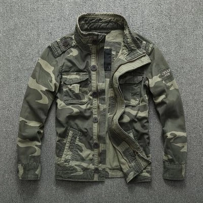 West Louis? Military Tactical Camouflage Jacket Clean Fit Design Contrast Stitch