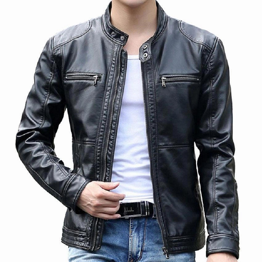 Contrast Stitch Compact Packability West Louis? Motorcycle Leather Jacket