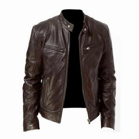 Transitional Layer ConvertibleCollar West Louis? Motorcycle Street Style Leather Jacket