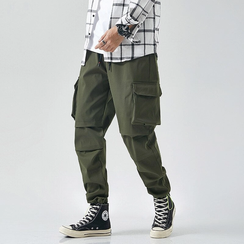 Tapered leg West Louis? Multi Pocket Hip Hop Style Harem Joggers