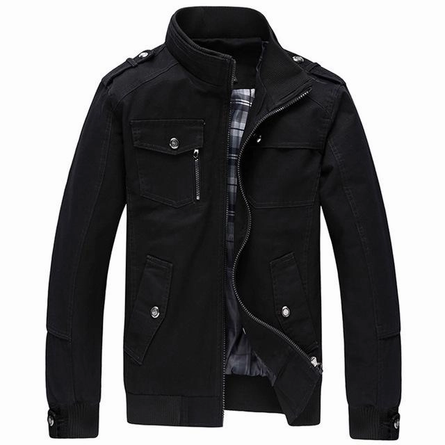 West Louis? Multi-pocket Mandarin Collar Men Jacket Functional Layer Piece