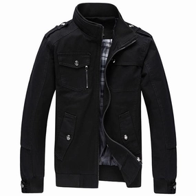 West Louis? Multi-pocket Mandarin Collar Men Jacket Functional Layer Piece