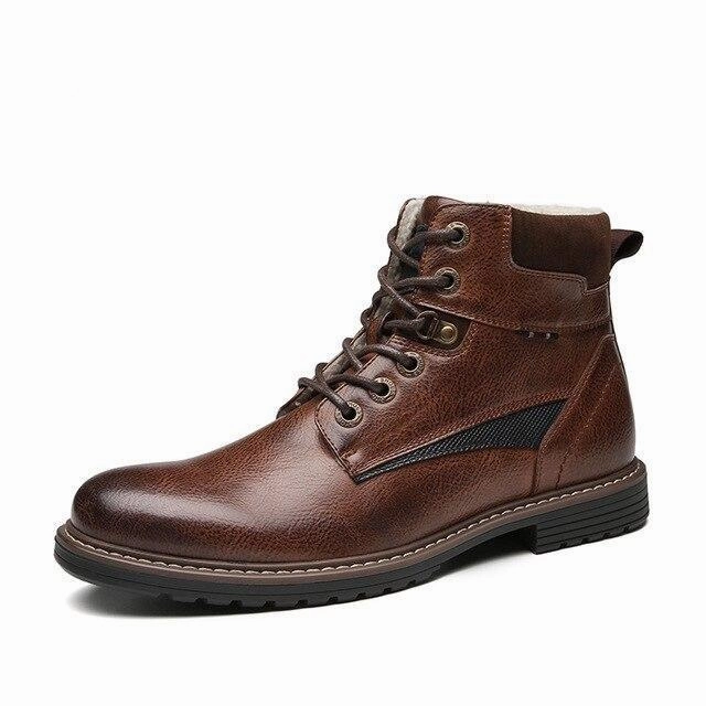 Zero Break In Comfort West Louis? Outdoor Stylish Leather Boots With Fur