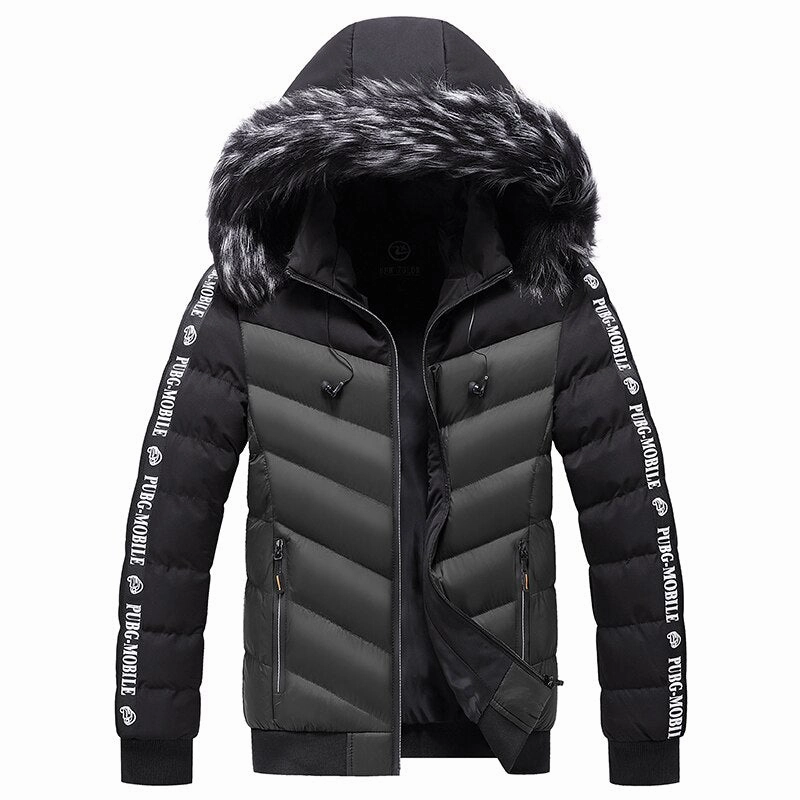 TapedSeamConstruction Zipper Closure System West Louis? Patchwork Thick Warm Fur Hood Waterproof Parka