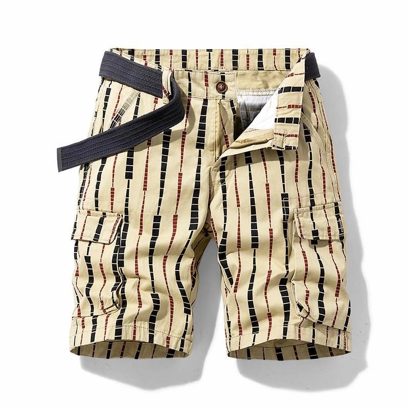 West Louis? Retro Classic Vertical Pattern Beach Short EcoFriendlyMaterials