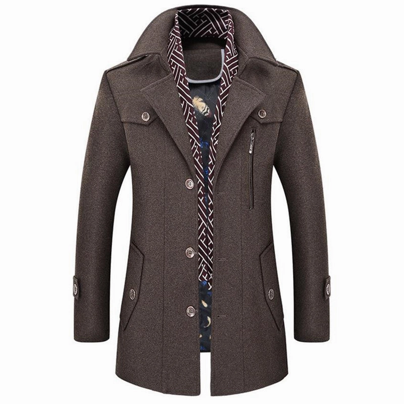 Hooded Versatile Design West Louis? Scarf Collar Windbreaker Overcoat