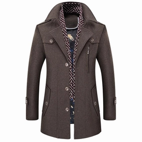 Hooded Versatile Design West Louis? Scarf Collar Windbreaker Overcoat