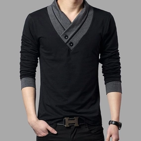 West Louis? Slim Fit Long Sleeve Fashion T-Shirt Non Iron Fabric Comfortable