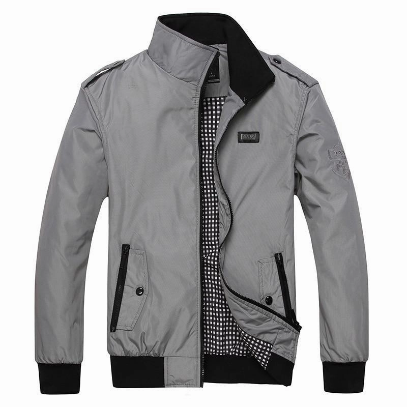 West Louis? Spring Men Style Bomber Jacket Durable Water Repellent Finish Fit For Travel