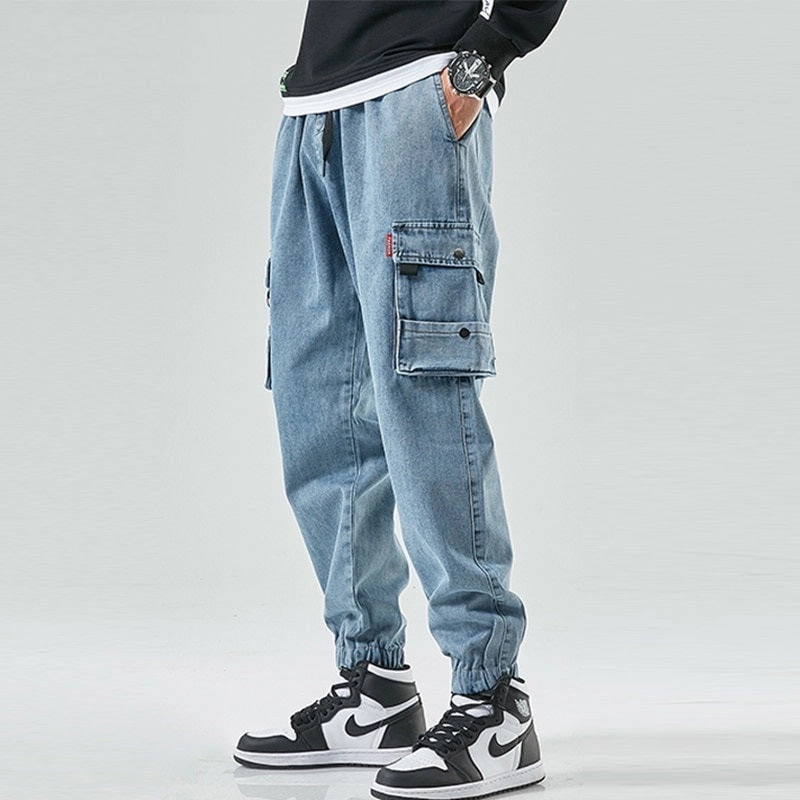 Timeless Design Quick Comfort West Louis? Street Style Cargo Harem Denim Jogger Trousers