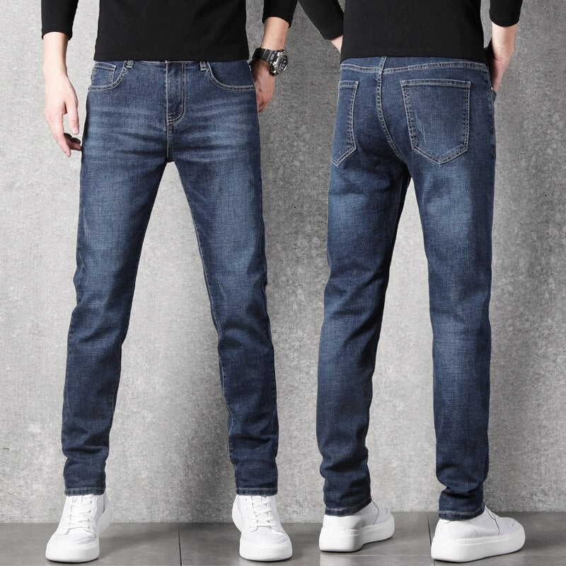 Casual Morning Stroll West Louis? Stretch Slim Fit Fashion Designer Denim Jeans