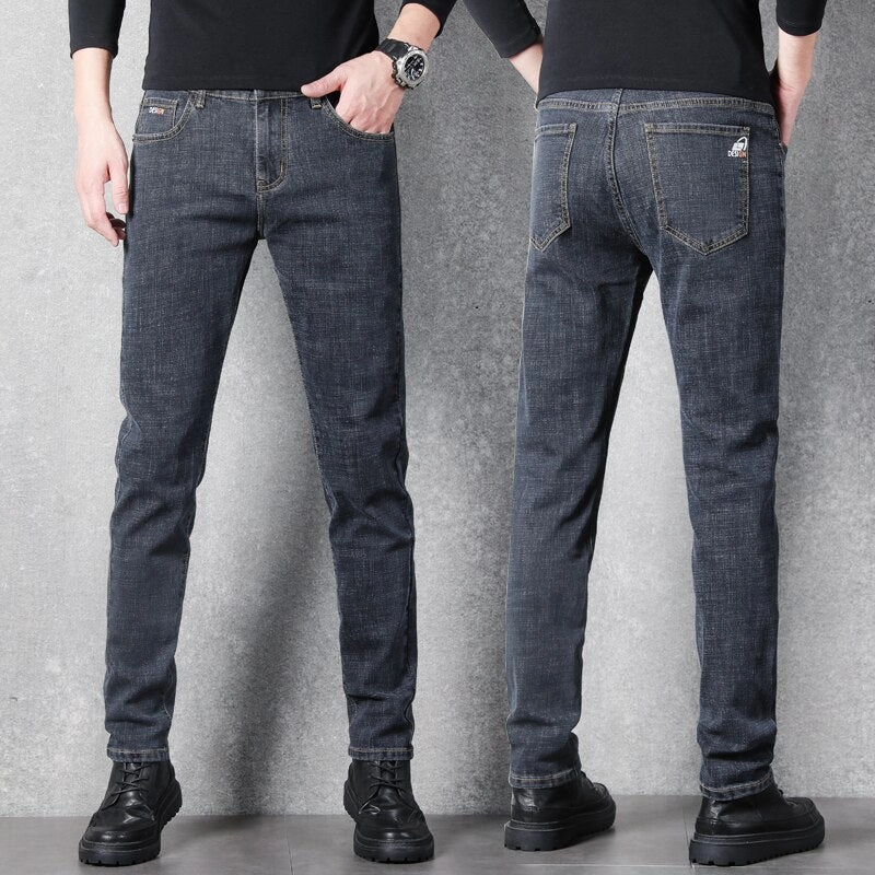Matching Basic Minimalist Adult Fashion West Louis? Stretch Slim Fit Fashion Designer Denim Jeans