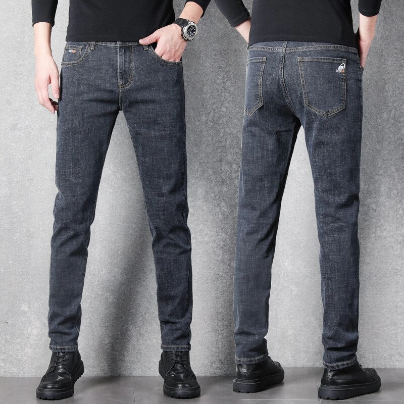 Non Fading Technology West Louis? Stretch Slim Fit Fashion Designer Denim Jeans