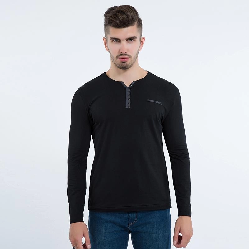 Edgy West Louis? Stylish Slim Fit Long Sleeve T-Shirt