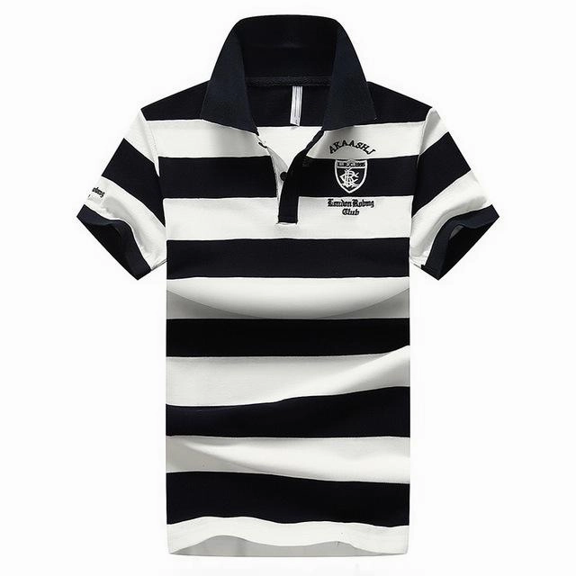 West Louis? Summer Breathable Striped Polo Weekend Wear Layer Ready