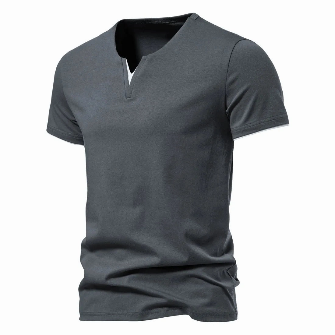 EcoFriendlyMaterial West Louis? Summer V Neck Henley T-Shirt