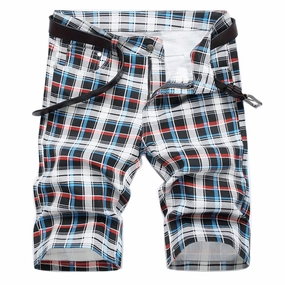 Eye-catching Design RecycledPolyester West Louis? Tartan Stretch Plaid Digital Print Shorts