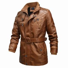 West Louis? THE Greedy Gentle Season Leather Coat Soft Fleece Lining