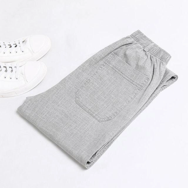 West Louis? Thin Elastic Waist Linen Summer Pants Hidden pockets Ripstop Reinforcement